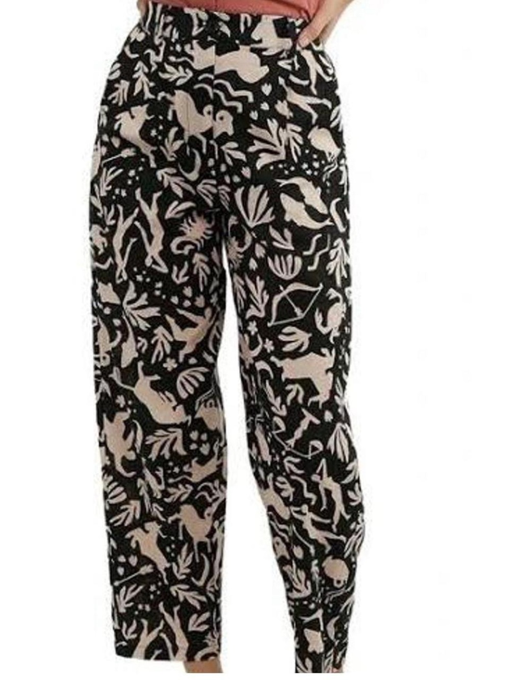 Princess Highway black taupe linen pants Zodiac design astrology 4